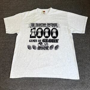 Fruit of the Loom Pittsburgh Steelers Football T Shirt Mens Large Gray VTG 2003